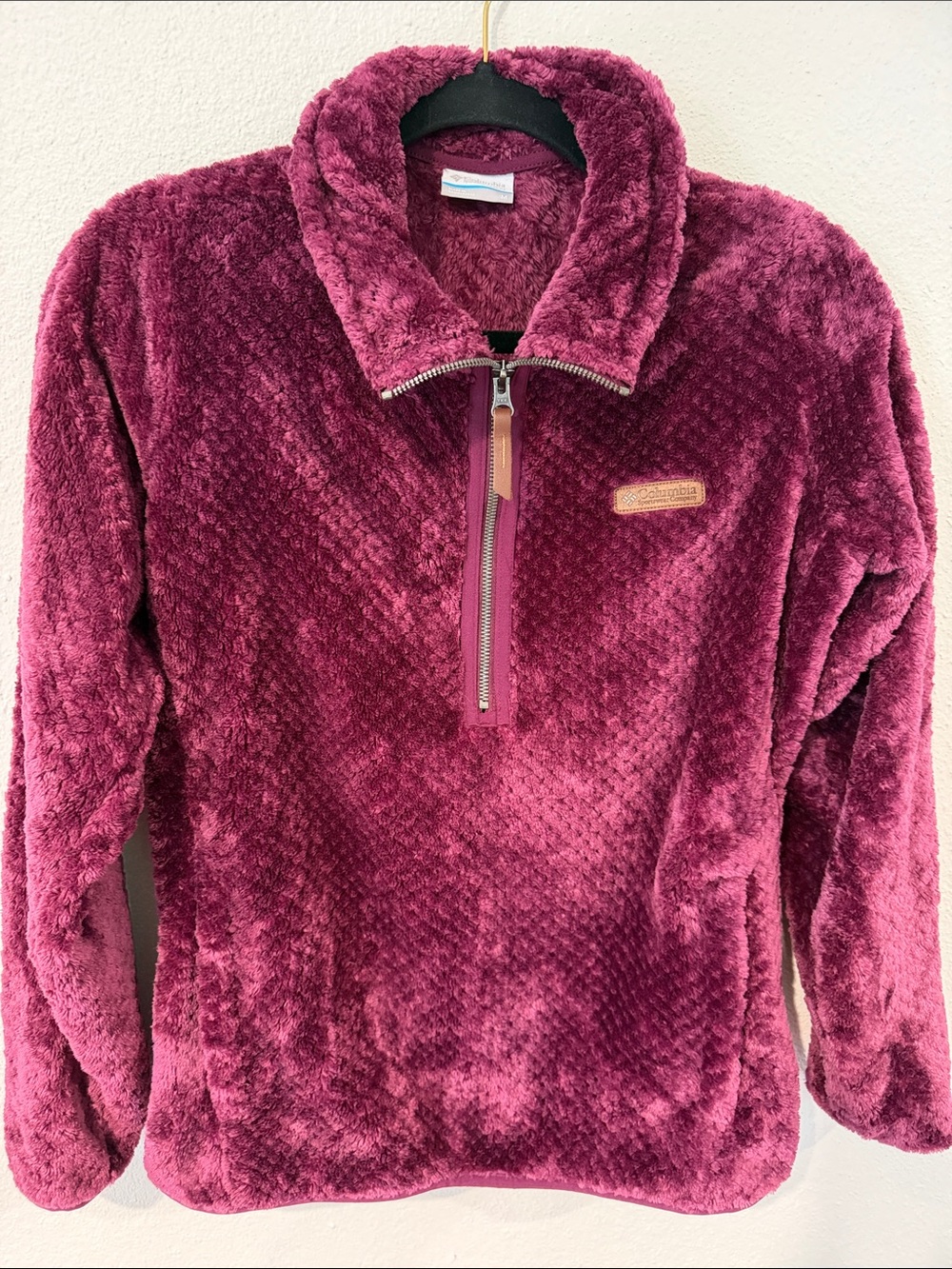 Women’s Columbia Plush Half-Zip Jacket - Berry